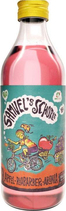 Image du produit Samuel's Schorle Schorle pomme-rhubarbe-Aronia sans sucre ajouté bio (1 x 33 cl)