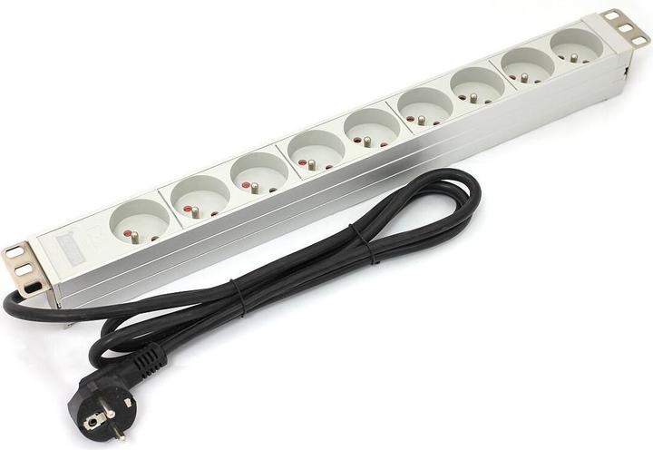 Image du produit ASSMANN Electronic A-19-STRIP-3-IMP 9AC-Sorties 1U Blanc Unité de distribution d'alimentation (PDU)