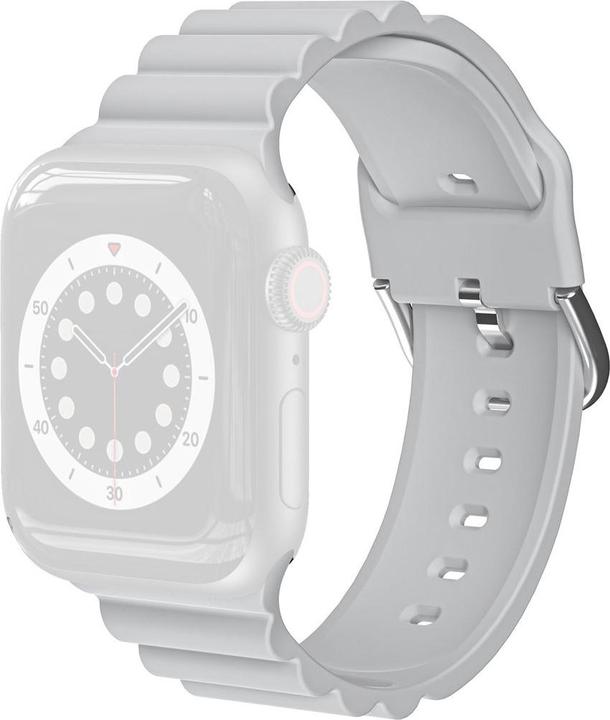 Produktbild König Design Sport Ersatz Armband für Apple Watch Series 1/2/3/4/5/6/SE 40 38 mm Silikon Grau