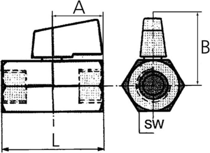 Produktbild Riegler Mini-Kugelhahn 13,16 mm G 1/4 ″ Innen-/Aussengewinde