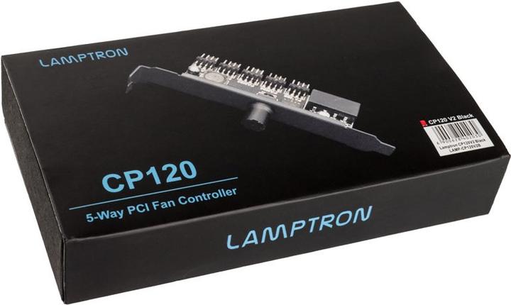 Actual product image Lamptron CP120 V2 PCI bezel fan controller - black (5 Fan)