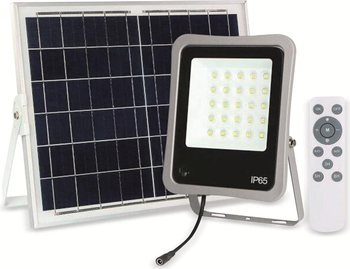 Produktbild Optonica Solar LED-Fluter mit Fernbedienung, 30W, 2400lm, IP65, 6000K (2400 lm, IP65)