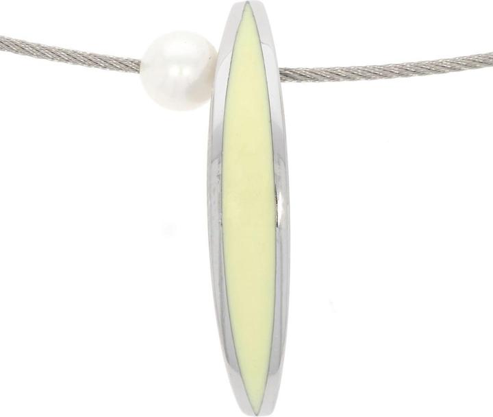 Image du produit Xen Atelier Collier jaune avec perle de culture d'eau douce 45 cm (Acier inoxydable, 45 cm)