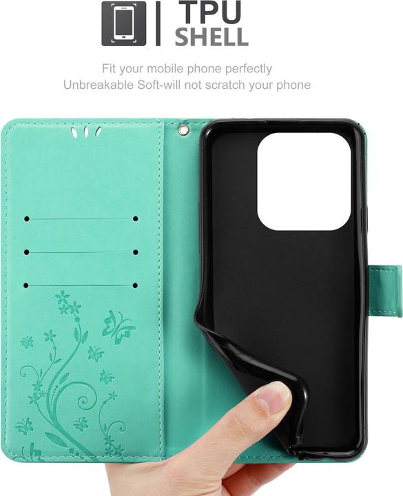 Immagine prodotto Cadorabo Custodia per Xiaomi RedMi Note 14 5G Flower Book (Xiaomi Redmi Note 14 5G)