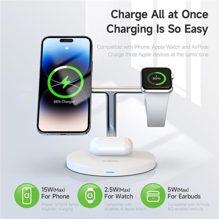Actual product image Duzzona Wireless Charger W9 3 in 1 (15 W)