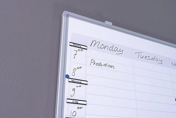 Image du produit eurokraft basic Planning hebdomadaire, neutre, division en 7 jours, l x h 1200 x 900 mm.