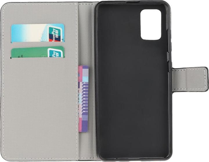 Produktbild Cover-Discount Galaxy A51 - Leder Hülle Kartenfach Schmetterlinge weiss (Samsung Galaxy A51)