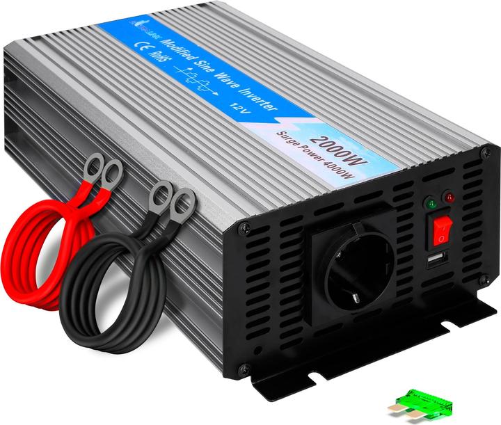 Immagine prodotto Extralink CONVERTITORE DI TENSIONE 12V - 230V, 2000W, SINUS MODIFICATO OPIM-2000W