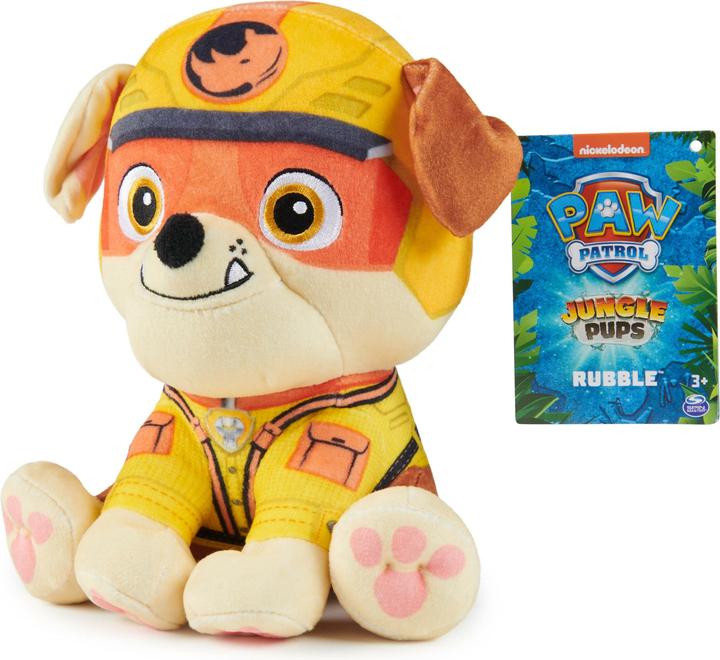 Actual product image Spin Master PAW Patrol Jungle Pups, Chase 8-Inch Plush, Stuffed Animal Kids Toys for Boys & Girls Ages 3 and Up (19.05 cm)