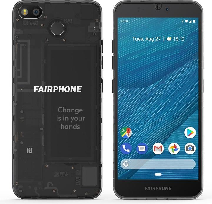 Image du produit Fairphone 3 (64 Go, Dark Translucent, 5.65", Double SIM, 12 Mpx, 4G)