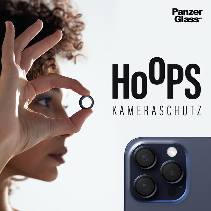 Produktbild PanzerGlass Hoops Camera Lens Protector (1 Stück, Apple iPhone 15 Pro, Apple iPhone 15 Pro Max)
