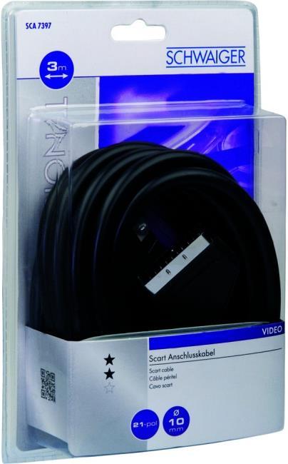 Produktbild Schwaiger Scart Kabel Ø 10 mm (3 m, Scart)