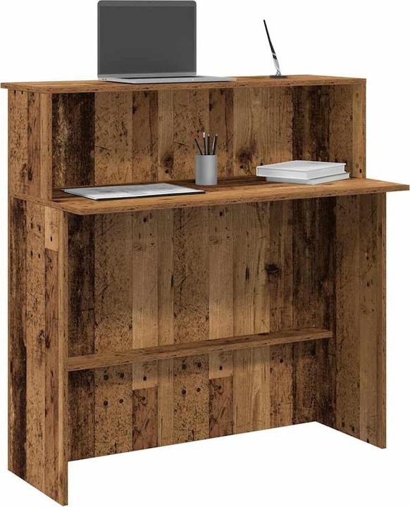 Actual product image VidaXL Reception counter in reclaimed wood look 100x50x103.5 cm wood-based material
