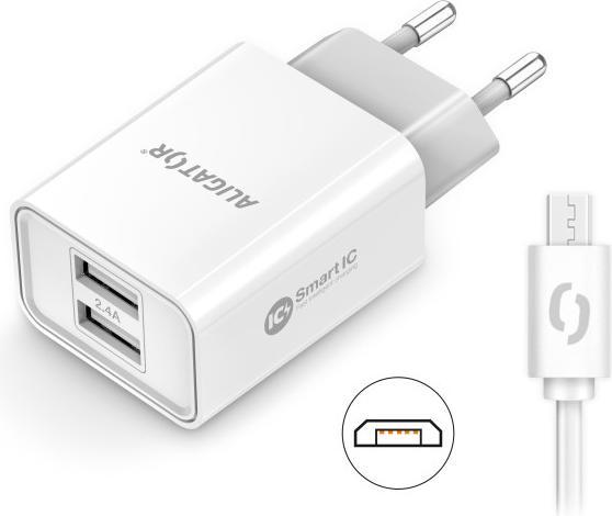 Actual product image Aligator CHA0041 mobile device charger Universal White AC Fast charging Indoor