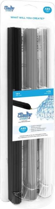 Immagine prodotto 3Doodler FILAMENT 250 PCS ABS 3 COLORI AB-MONO-250 Nero Argento Bianco 2 g (ABS, 3 mm, 2 g, Bianco, Argento, Nero)
