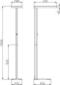 Produktbild Dotlux LED-Stehleuchte ASSIST 5325-040075 70W 9440lm 4000K D/I UGR19 dimmbar, Alu (9440 lm)