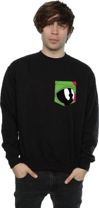 Produktbild Looney Tunes Marvin The Martian Face Faux Pocket Sweatshirt (XXL)
