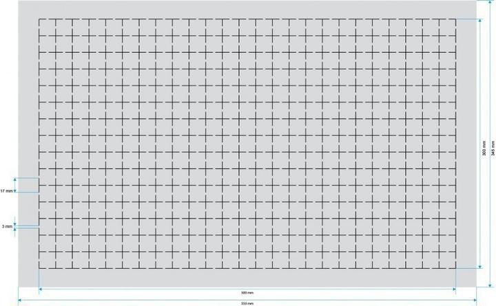 Produktbild Feldherr DS005RS-PE - Double-Size Raster PE-Hartschaumstoff 5 mm - selbstklebend (Kunststoff)