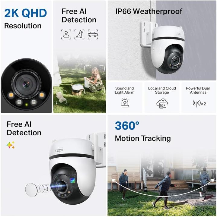 Produktbild TP-Link 360° Überwachungskamera mit KI-Erkennung