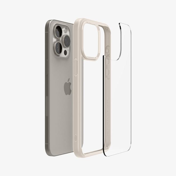 Actual product image Spigen Ultra Hybrid case for iPhone 15 Pro - natural titanium (Apple iPhone 15 Pro)