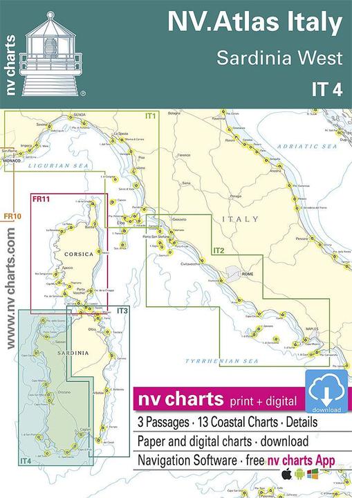 Produktbild Atlas Italien IT 4 - Sardinien West
