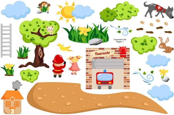 Produktbild Trenddeko Feuerwehr Set (60 x 40 cm)