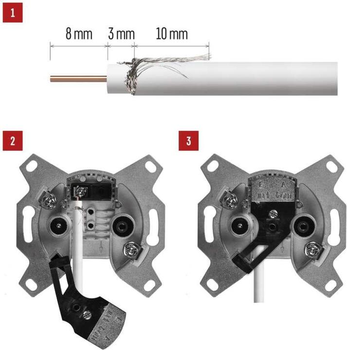 Actual product image Emos Antenna socket EU 3614 (Plug socket)