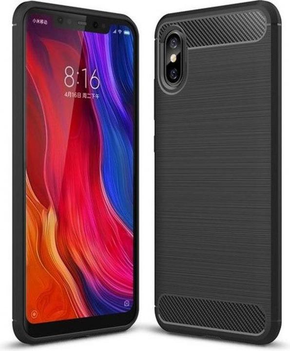 Actual product image Screenguard Xiaomi Mi 8 Pro Cover Carbon Brushed Soft TPU (Mi 8 Pro)
