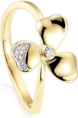 Breuning RING - BRILL. 0,05 Ct. H/si (53, 750/18 K Gold)