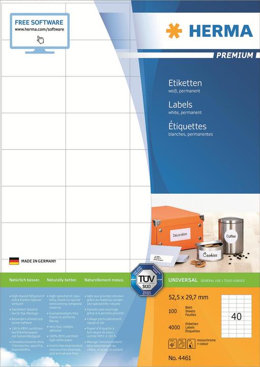 Actual product image HERMA Universal labels A4