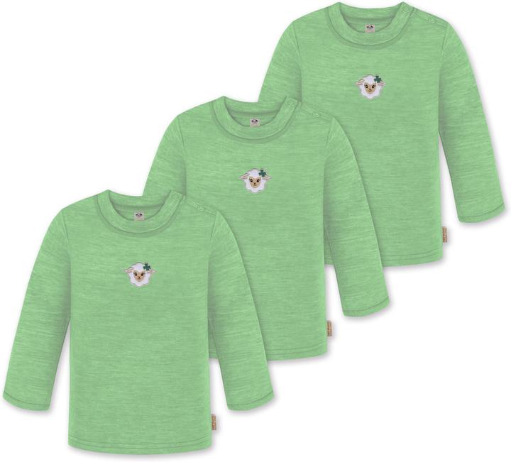 Normani 3er Pack Baby Merino Longsleeve „Taupo" - 9467