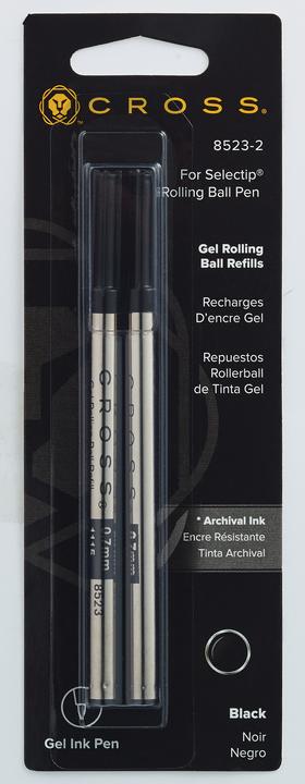 Actual product image Cross Roller refill gel 2ST black (Gel mine, Black, 0.70 mm)