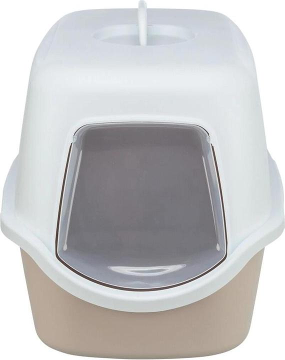 Actual product image Trixie Vico litter tray with bonnet, beige/white (Cat litter box closed)