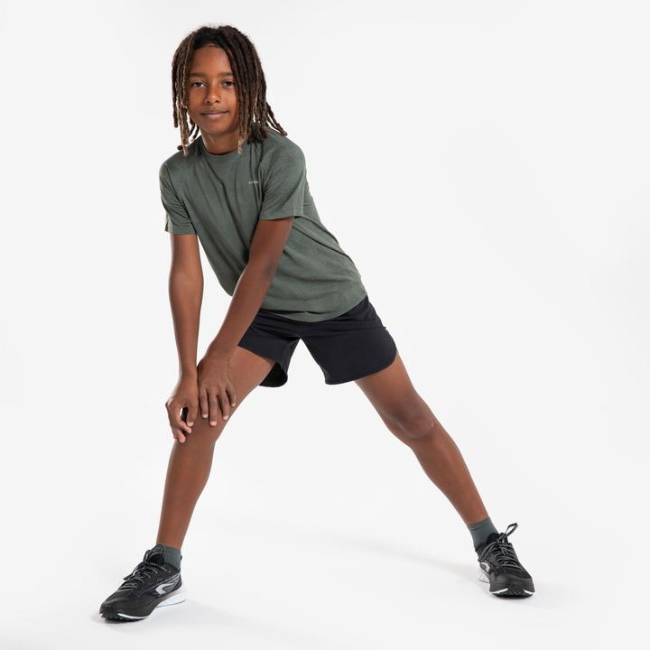 Actual product image Kiprun Laufshirt kurzarm Kinder nahtlos - TS Light 900 khaki (128)