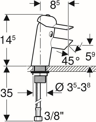 Immagine prodotto Geberit Miscelatore monocomando per lavabo BAMBINI