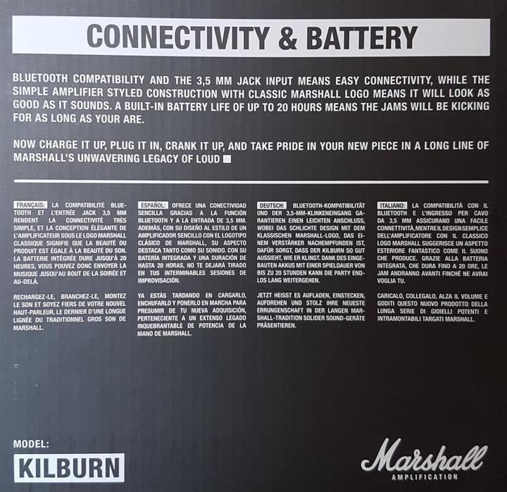 Actual product image Marshall Kilburn (20 h, Rechargeable battery operated)