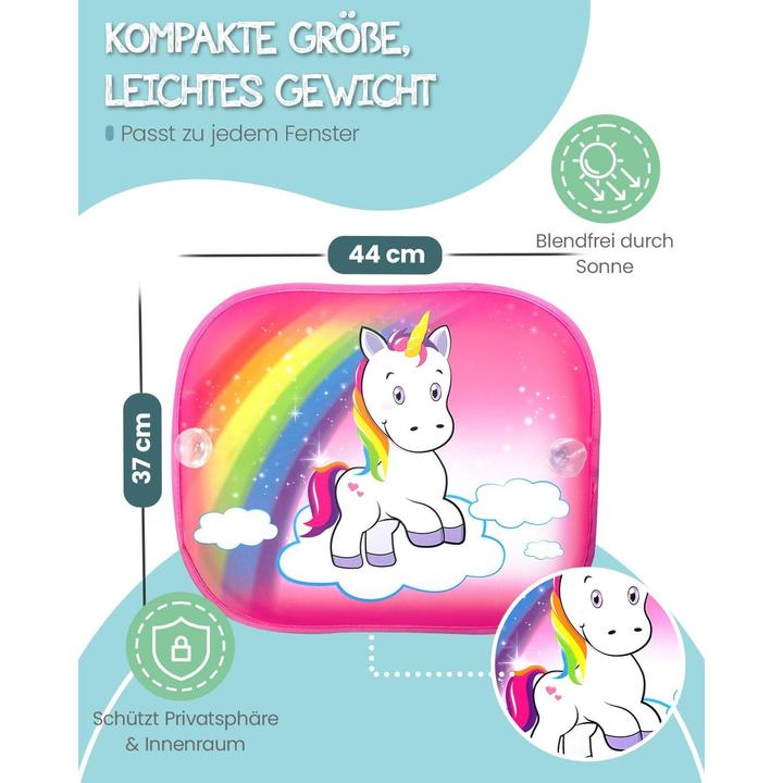 Produktbild Auto Sonnenschutz Einhorn 2 Stück