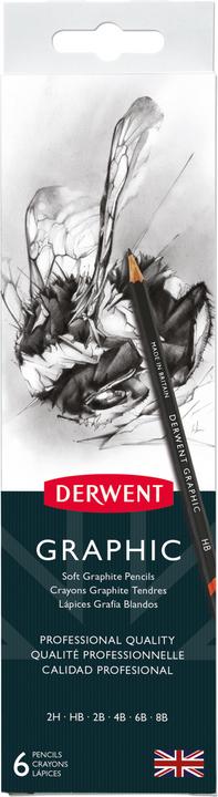 Immagine prodotto Derwent Set di penne grafiche 6 (2H, 6B, 2B, 4B, HB, 8B, 6 x)