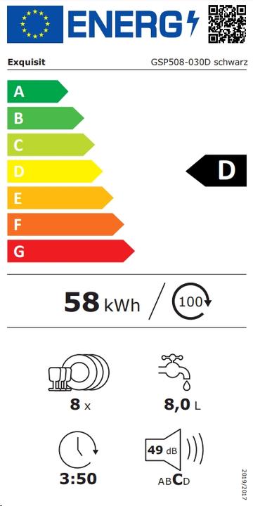 Label énergétique Exquisit GSP508-030D