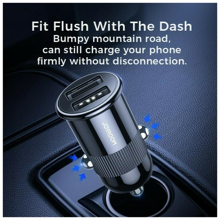 Actual product image Ugreen car charger ED018, 2x USB, 24W (black)