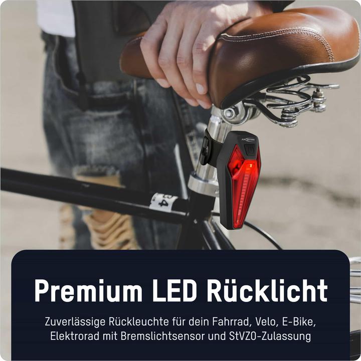 Actual product image Ansmann Bikelight Rear LED break rechargeable