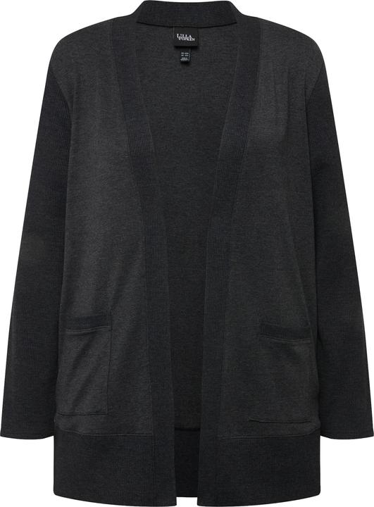 Produktbild Ulla Popken Sweatjacke, Waffelstruktur, offene Form, Langarm (50, 52)