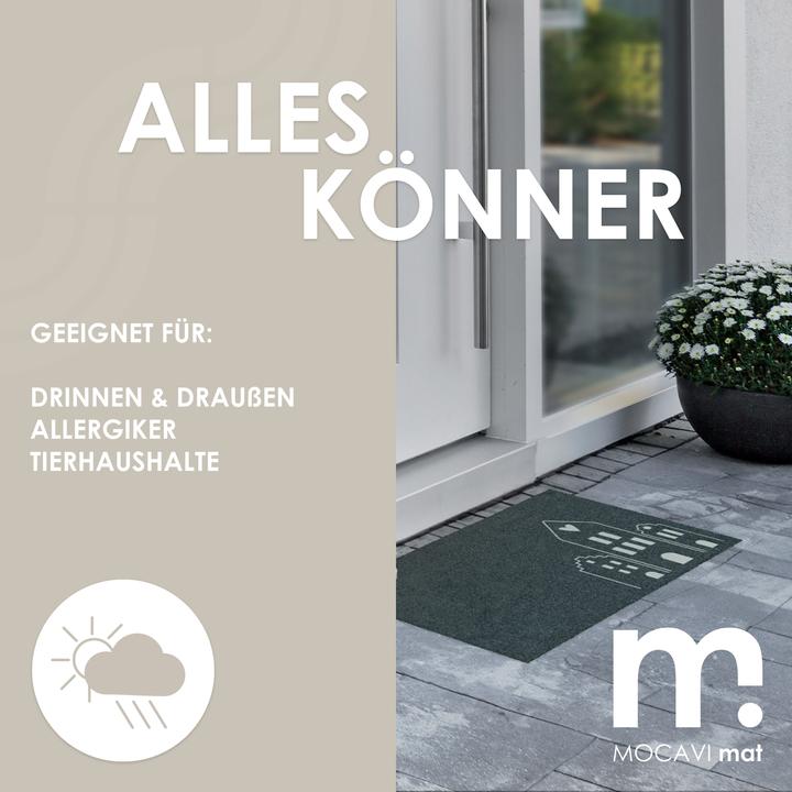 Actual product image Mocavi Scandi houses doormat 45x70 cm washable anthracite (45 x 70 cm)
