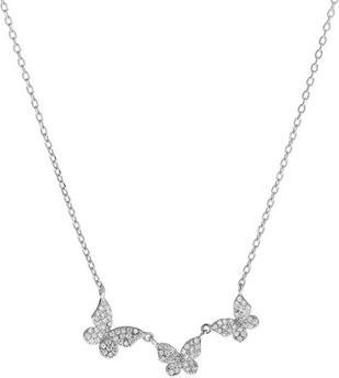 Again Jewelry Delicate silver necklace with butterflies AJNA0023