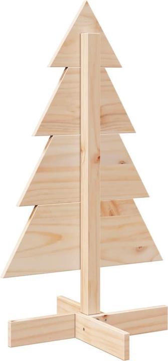Produktbild VidaXL Weihnachtsbaum Holz Tannenbaum Deko Holzbaum Weiss 150cm Massivholz Kiefer (150 cm)
