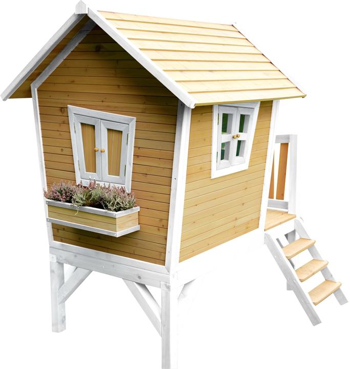 Immagine prodotto Axi Robin Playhouse marrone/bianco - scivolo blu