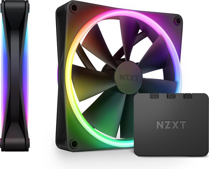 NZXT F140 RGB DUO noir (pack de 2) | Ventilateur de boîtier 140mm (140 mm, 2 x)