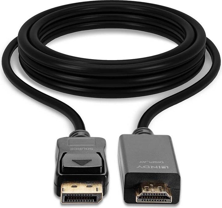 Actual product image Lindy DisplayPort — HDMI (Typ A) (5 m, DisplayPort, HDMI)