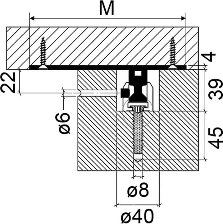 Actual product image Meyer FIXISSIMO table base fixings