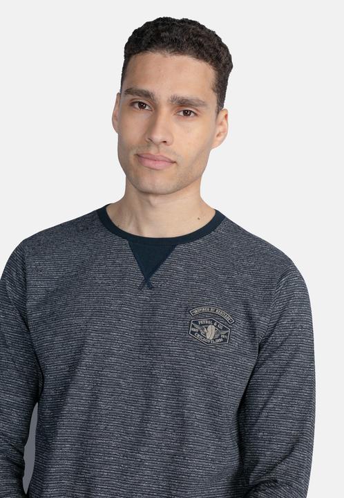 Immagine prodotto Petrol Industries Shirt Jamestown Meliertes Langarmshirt mit Logo-Print (XL)